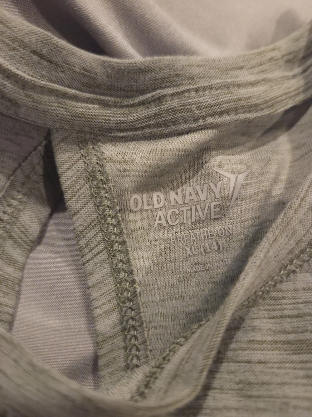 Old Navy Active Heathered Sage Performance Tank